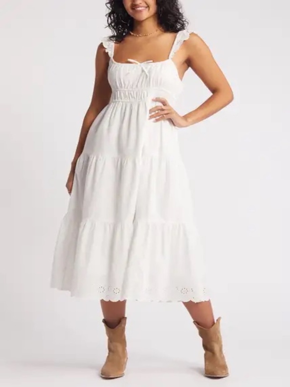 BP White Cotton Sundress. Size L.
